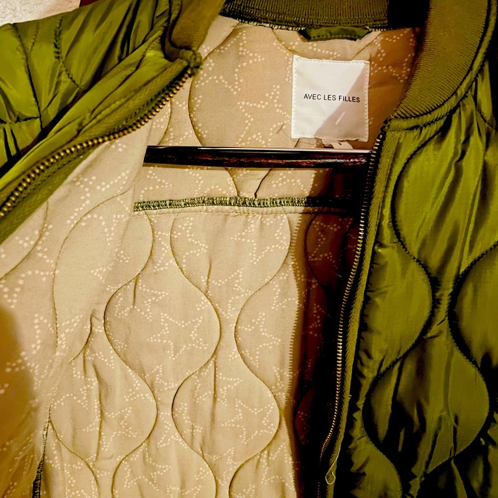 Quilted Olive Green Jacket